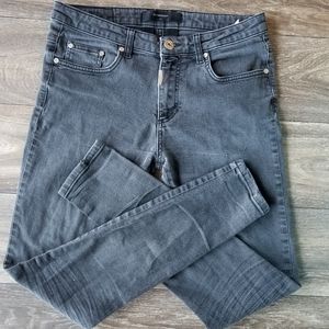 Represent gray wash jeans